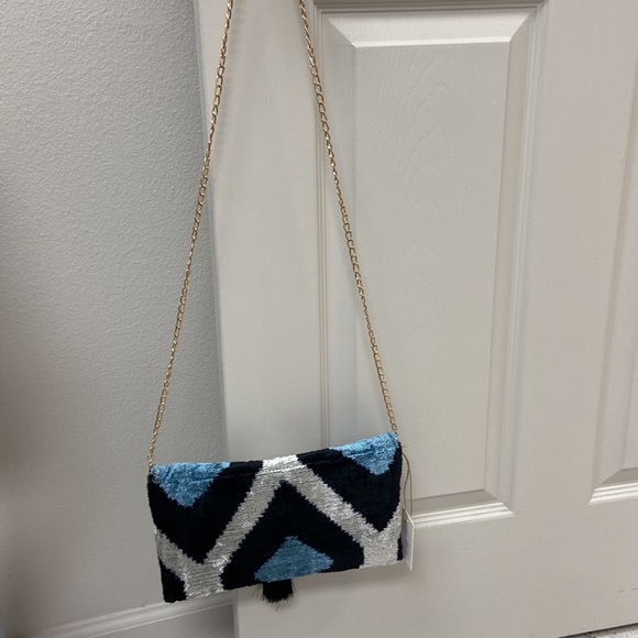 CL145 Clutch Handwoven silk and cotton - Picture 5 of 8